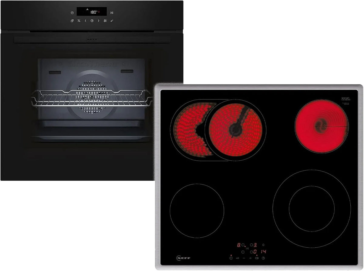 Neff cuisinière BTX46PB0 B2CCJ7AK3 T16SBN1L0, Air Fry &, plaque de cuisson électrique, Kit de encastrable composé de, 60 x 60 cm, Touch