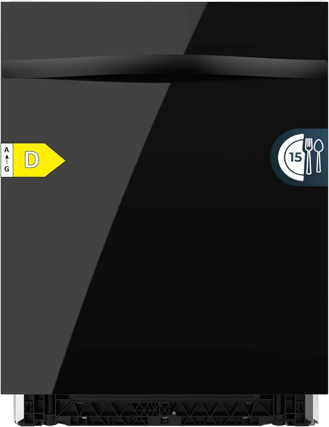 Cecotec lave-vaisselle 6320, 8 Programmes, Smart Wash, Turbo Dry+, Dual Zone Wash, Intégrable 60cm Bolero Aguazero Full-BI Black Glass D. 1900W