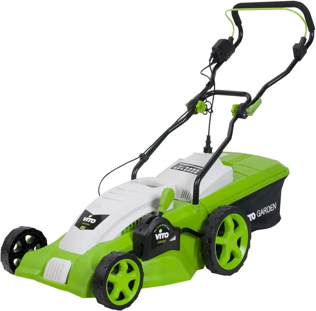Tondeuse VITO, Electrique 1800W Moteur Induction Coupe 42 cm, 3 hauteurs de Coupe, bac 50L