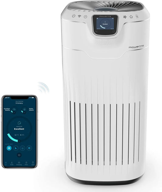 Rowenta purificateur d'air PU8080F0, Pure Home, Boîtier de suivi de la qualité de l'air amovible Filtration HEPA Détection de la