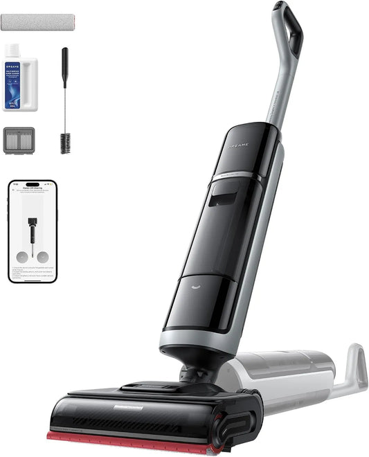 Dreame aspirateur H15, Pro Heat Laveur, Nettoyage des sols à 85°C, 22 000Pa, 0 nœuds, lavage brosse à 100°C, séchage en 5 min à 90°C