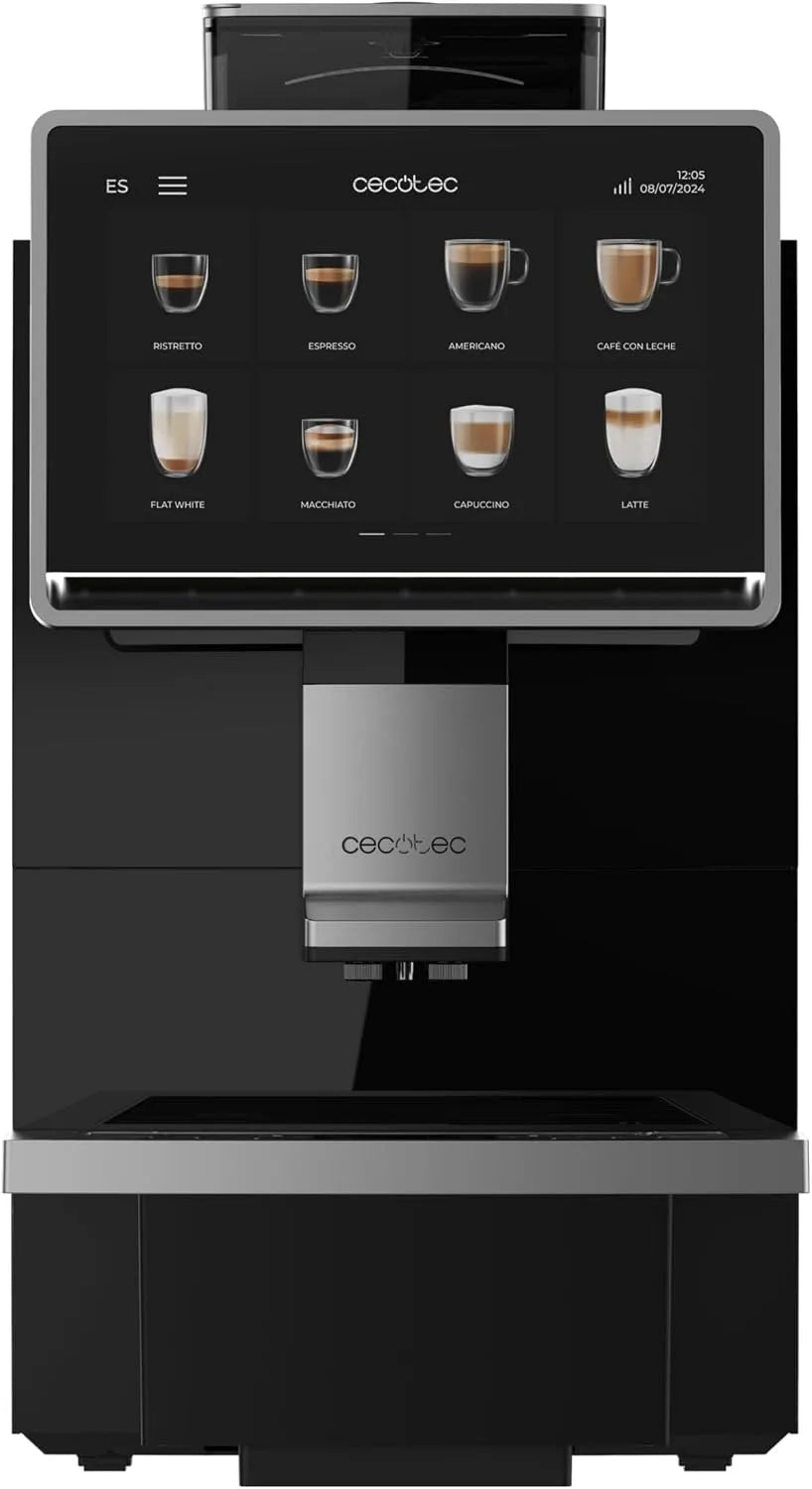 Cecotec machine à café, 26 Boissons, Super-automatique Commerciale Cremmaet Coffice. 2900W, 1 Moulin, Réservoir d'Eau de 2L, Écran Tactile