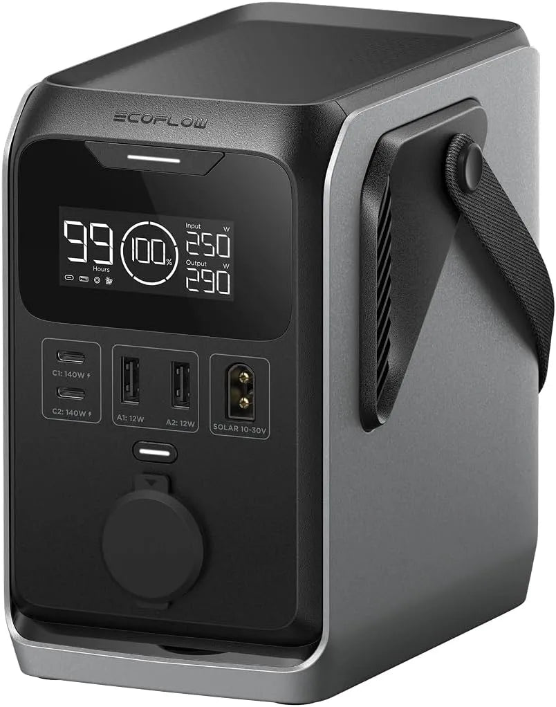 Station électrique portable, générateur solaire 300 W, ultra-légère 288 Wh, portable ECOFLOW Trail 300 DC, 5 ports, Batterie externe LFP, voyages