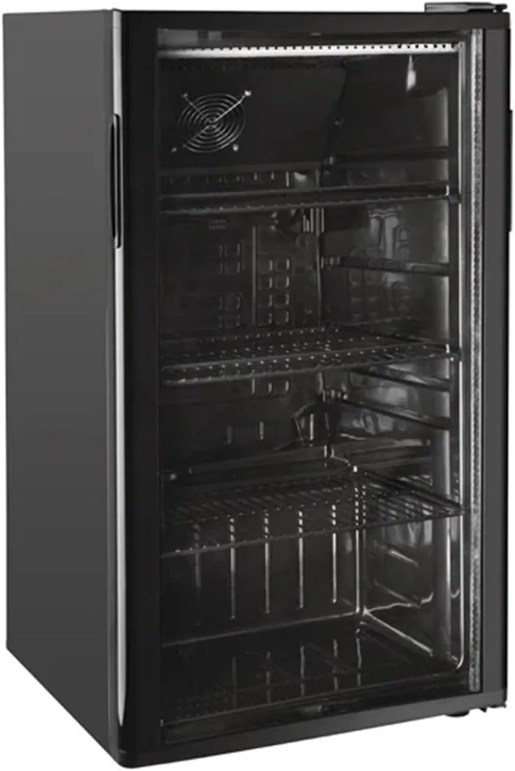 Armoire, à Boissons 72L, Arrière Bar Réfrigéré 1 Porte Vitrée, Température 2-10°C, 3 Grilles Réglables, Compacte et Éclairage Intégré