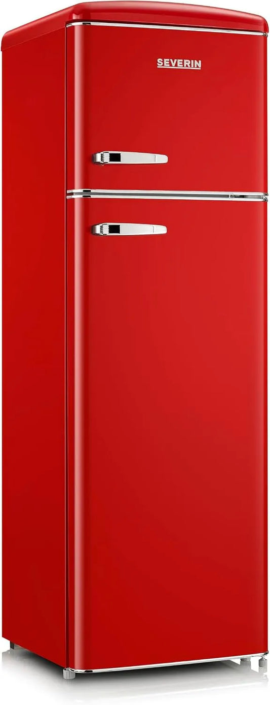 Severin réfrigérateur RKG 8983, Congélateur 2 portes, Double Porte avec Congélateur Largeur 55 cm, capacité 246 L, Pose libre, classe énergétique D