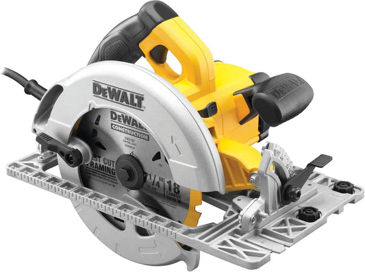 DeWalt modèle DWE576K-QS, Scies Circulaires 1000 W Jaune, finition grise 8,5 cm, finition noire