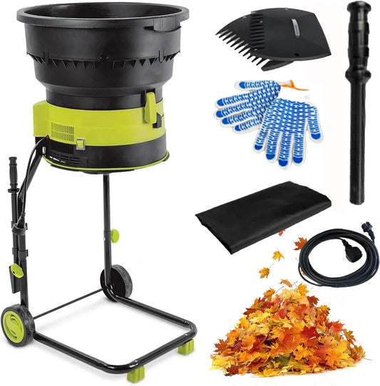 Broyeur de feuilles, broyeur de 8000 tr/min monté sur roues, puissance de 2500 W, électrique