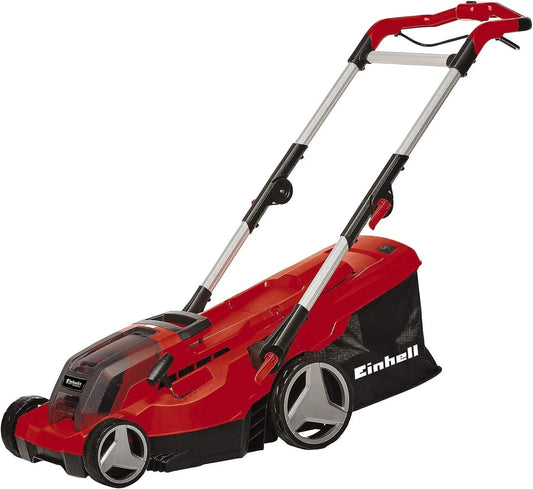 Einhell tondeuse à gazon GE-CM 36, sans Fil /37 Li-Solo Power X-Change, Largeur de Coupe 37 cm, Jusqu'à 400 m2, bac collecteur 45 L, tension 36V