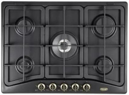 De'Longhi Plateau de cuisson encastré 70 cm ANF 57 PRO, commandes avant, finition noire