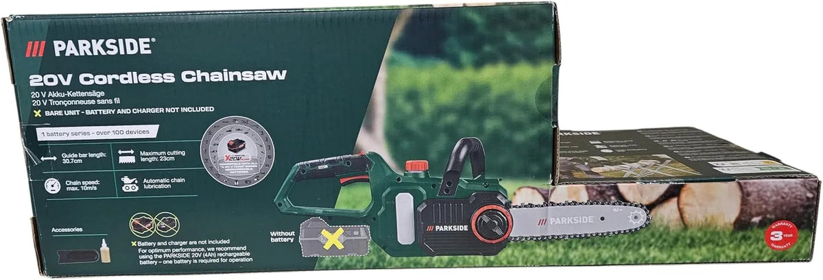 Parkside tronçonneuse PAKS 20, Li C3 sans fil 20 V sans batterie ni chargeur