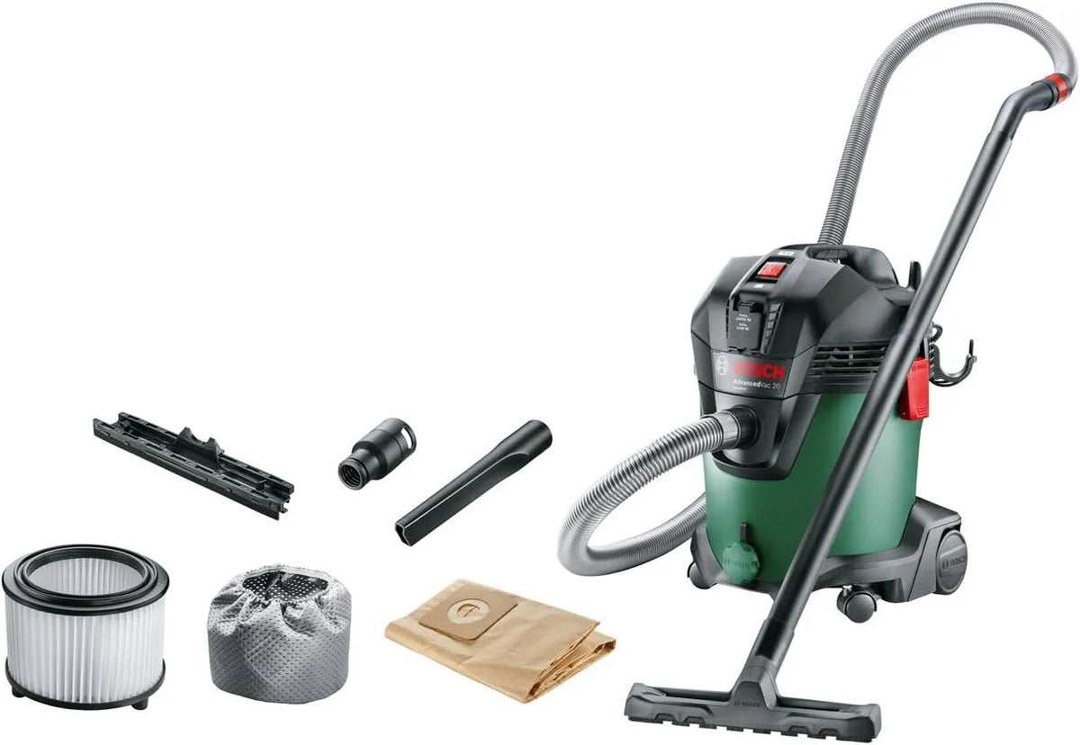 Bosch aspirateur, Eau et poussière AdvancedVac 20, 1200 Watts, Volume du récipient 20 litres, dans Un Carton