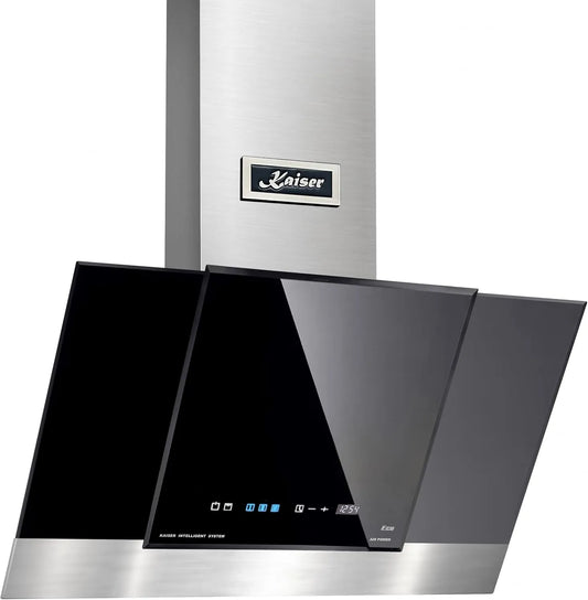 ECO AT 8438 F Hotte Kaiser, largeur 80 cm, Filtre à charbon, En acier inoxydable, TouchControl, Avec LED, minuterie intégré