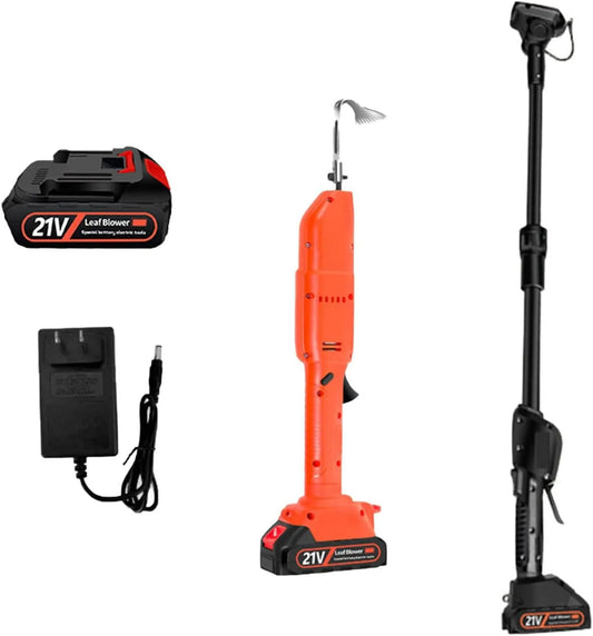 Motobineuse, tension 21V Portable avec Batterie et Charge, Houe de Jardin Électrique Sans Fil, Désherber, 130cm Poignée Amovible