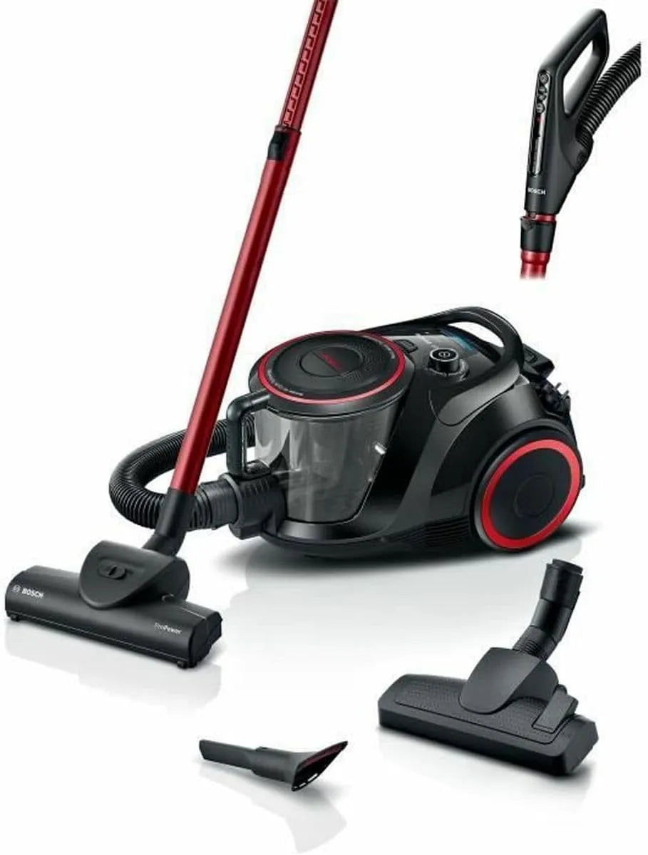 Bosch aspirateur BGS41POW1, Electroménager Série 6, traîneau sans Sac, Niveau sonore 72 DB, capacité de 2,4L, Rayon d'action de 10 m, finition noire