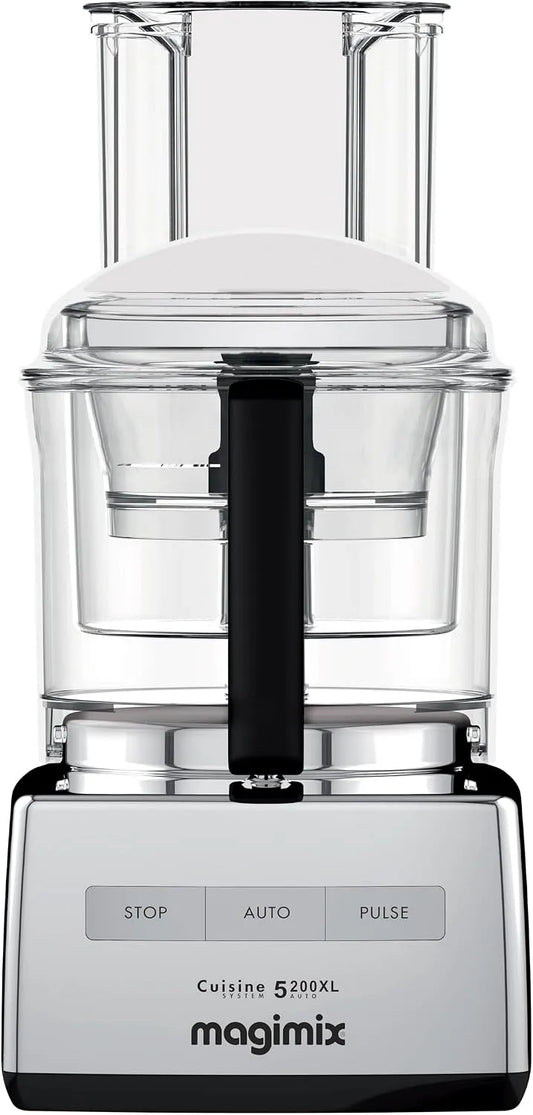 Robot de cuisine CS 5200 XL Magimix, Bol 3,6L, Multifonction, Hachoir, Blender, Presse Agrumes, Fabriqué EN FRANCE, Chrome brillant