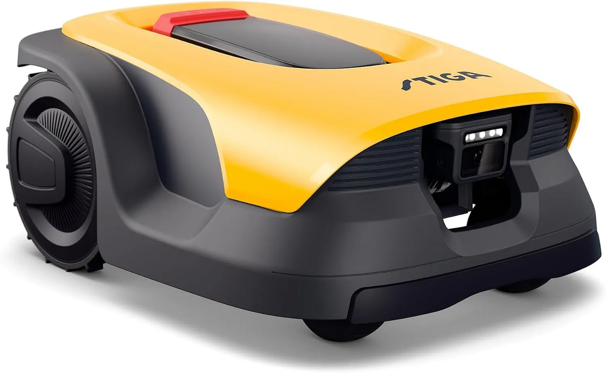 Stiga tondeuse, A 25v a robotisée, Jusqu'à 2 500 m², pentes de 45%., contrôlée par Application, Caméra intégrée AI, sans câble ni antenne
