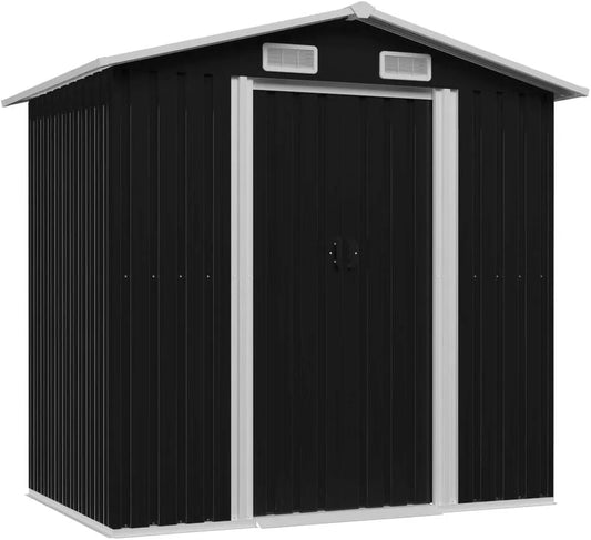 De Stockage pour Jardin Anthracite Acier 204x132x186 cm ZEYUAN Abri, Abris De Jardin, Abri D'Outils De Jardin