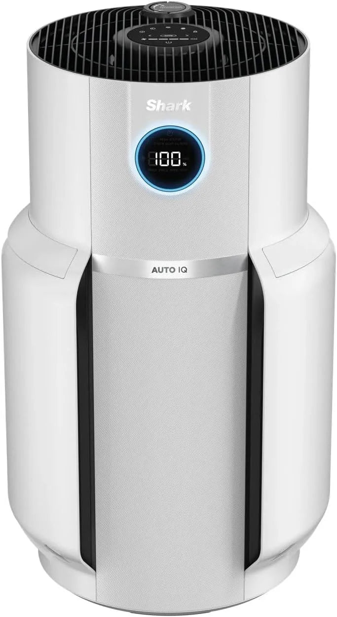 Shark purificateur d'air HP300EU, NeverChange jusqu'à 5 ans MAX intérieur, Couvre 130m², Mode automatique, Silencieux, LED, finition blanche