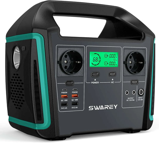 Générateur électrique, Electrique Portable 1000W Batterie Externe 220V Super Silencieux Sortir AC, QC 3.0, USB, Type-C