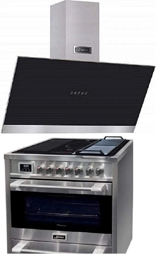 Cuisinière HC 93691 IR AT 9440 ECO Kaiser, électrique à induction 90 cm, 5 zones de cuisson + hotte aspirante