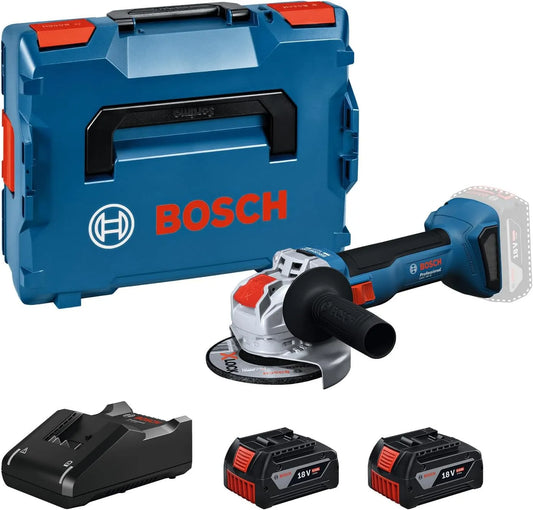 Bosch modèle, L-BOXX 136, incl. 2 batteries 4,0 Ah 18V-8 GBA 18 V 18V-40, Professional Meuleuse angulaire à batterie GWX avec X-Lock