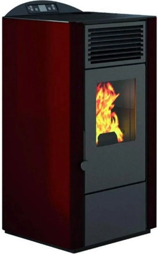 Modèle lory-10 30692 Eva stampaggi, stufa punto fuoco pellet 9,5 kw, br, rosso