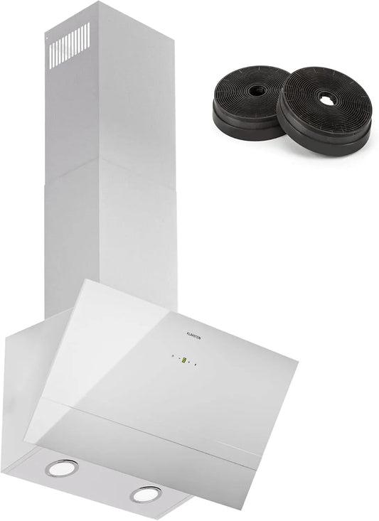 Klarstein hotte aspirante, largeur 60cm, Débit d'Air Puissant de 305 m³/h, Silencieuse, Hotte de Cuisine 60 cm en Acier avec Lampes LED