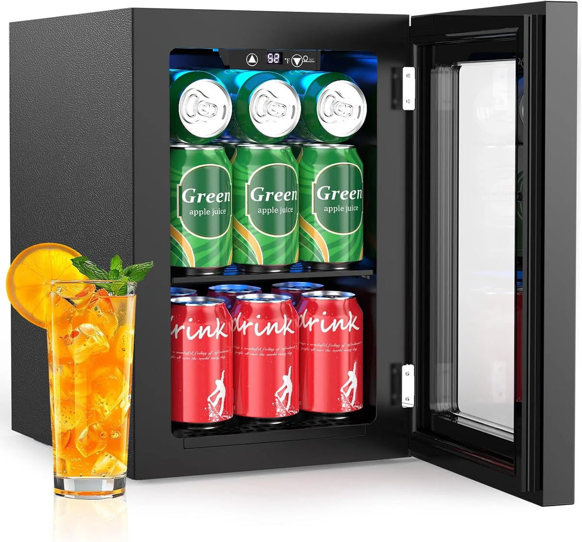 Réfrigérateur Kismile, de boissons de 18 L, mini de 24 canettes pour la maison et le bar, 12,2 à 1,1 °C