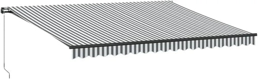 Bras articulés avec LED anthracite finition blanche 450 x Store à, Toit de protection solaire robuste avec éclairage 12 V, Pour terrasse