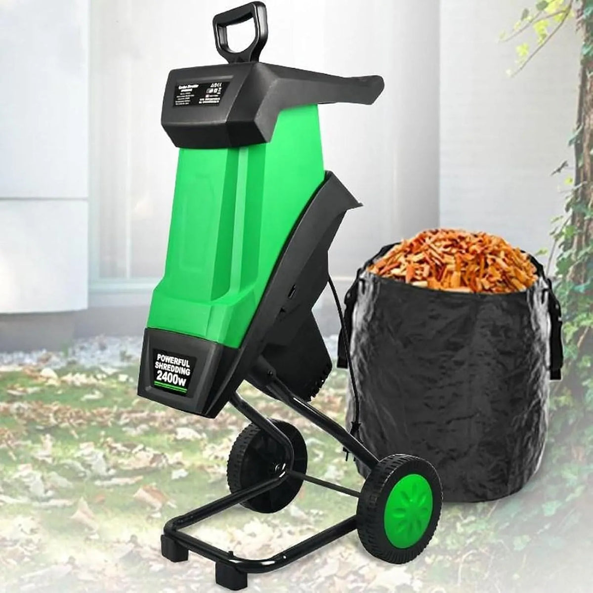 De Végétaux Électrique NGARY Broyeur, Diamètre De Coupe Max. 39 Mm Et Vitesse À Vide De 4500 TR/Min, pour Pelouse Et Jardin.