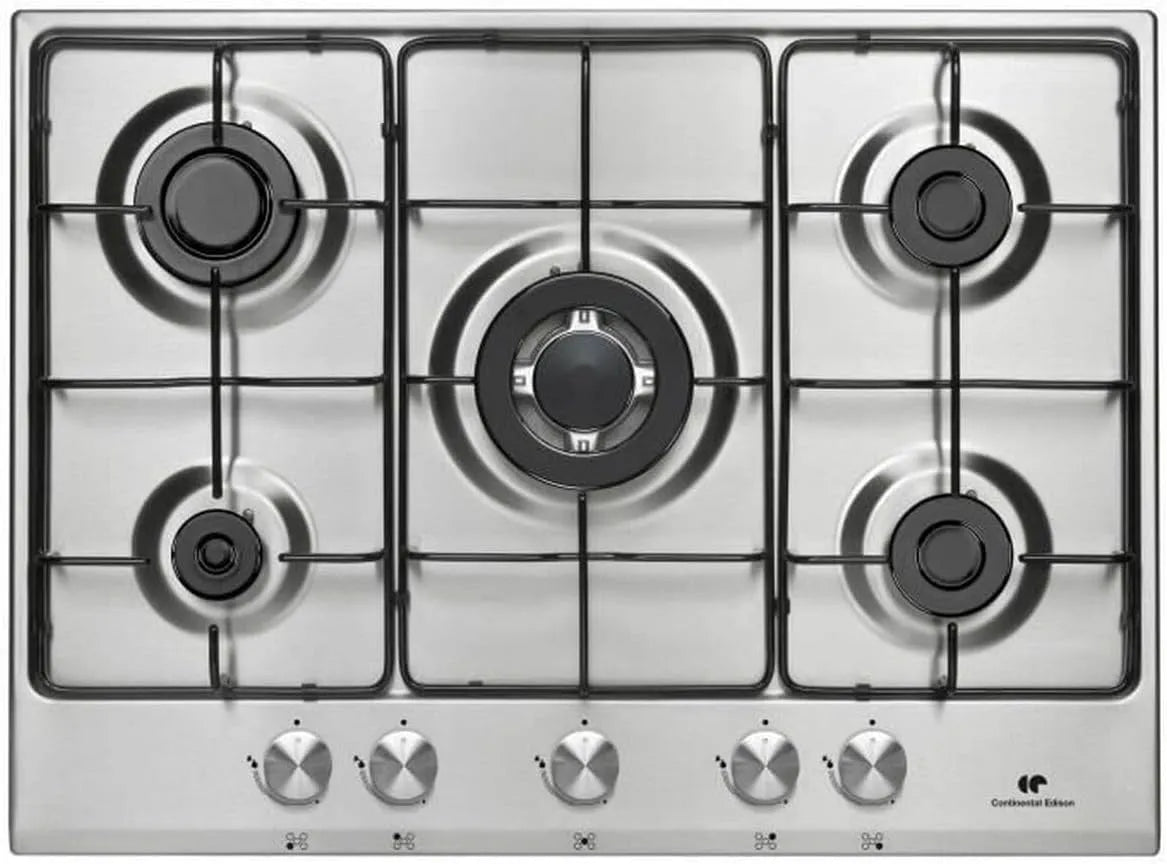 Table, Gaz dont 1 triple couronne inox, 5 foyers CONTINENTAL EDISON