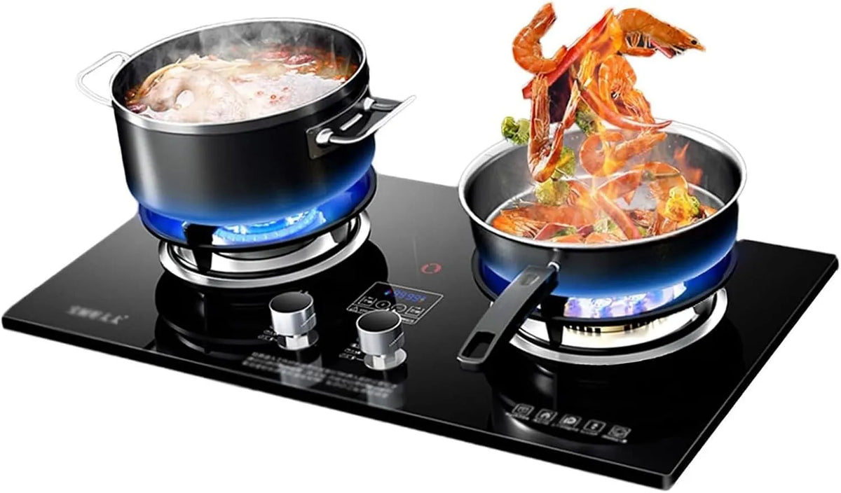 Cuisinière à gaz Gaziniere Gaz, Table De Cuisson À Gaz De Camping Portable En Verre Trempé, LPG