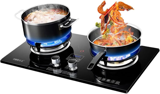 Cuisinière à gaz Gaziniere Gaz, Table De Cuisson À Gaz De Camping Portable En Verre Trempé, LPG