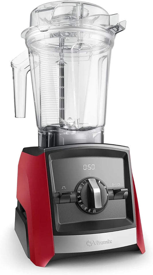 Blender 2500 VITAMIX Ascent, Capacité 2.0 litres, Rouge minuterie intégrée digitale et fonction pulse.