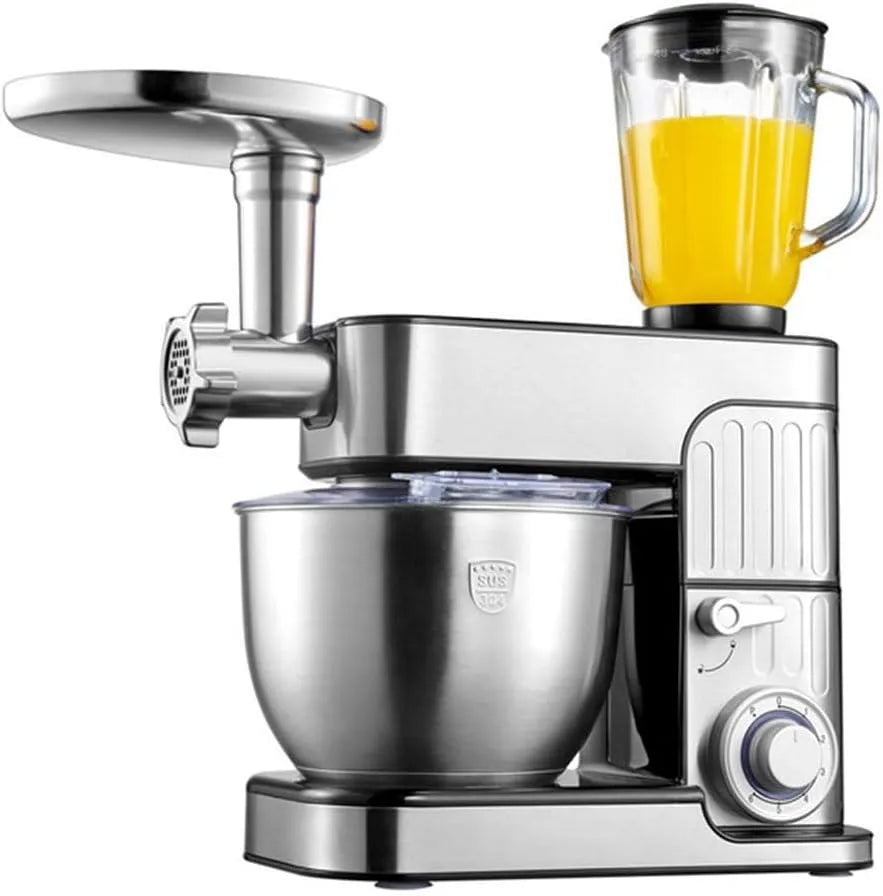 Robot pâtissier, puissance 1000W Robot De Cuisine 6 niveaux de vitesse, Avec Fonction D'impulsion Robot Petrin, Avec Un Bol En Acier Inoxydable