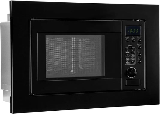 Bomann four à micro-ondes MWG 2215 EB, largeur 60 cm, puissance 800 W, Grill 1000 W, capacité 20 litres, encastrable avec grill, finition noire
