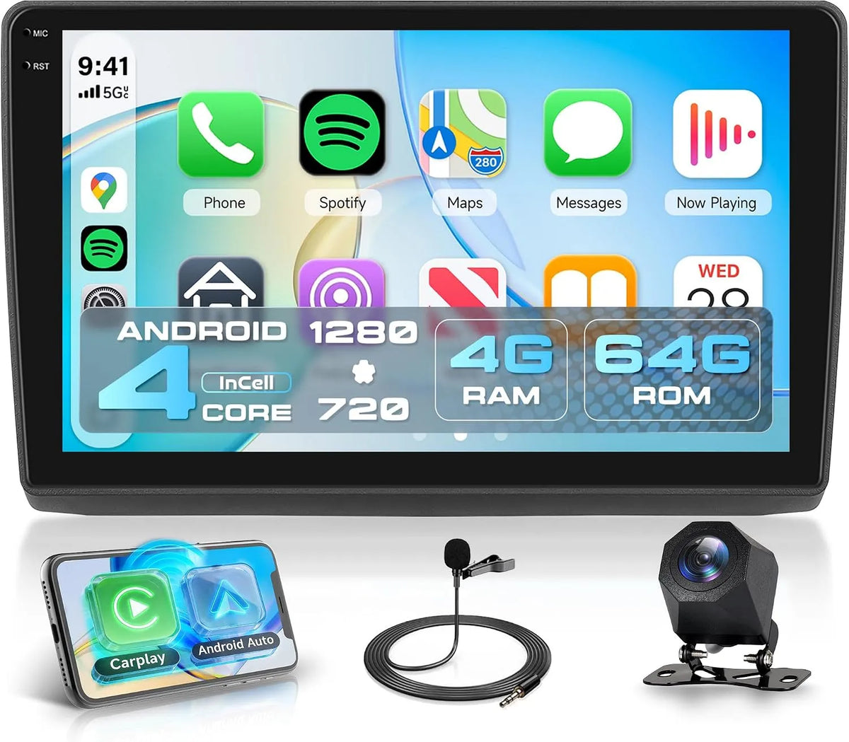 Autoradio pour Renault Trafic 2001-2010 modèle 2001-2010 2001-2010 4G+64G 2001-2010/Opel 2006-2010/Nissan Android, RDS EQ, USB, SWC